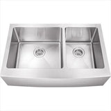 Stainless Steel Double Butler Offset Sink