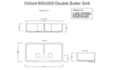 Double Butler Sink - 800mm - Stock Clearance