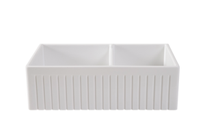 Narrow Double Fluted Offset Sinks