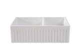 Narrow Double Fluted Offset Sinks