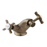 Monobloc Bidet Mixer - Cross Handles