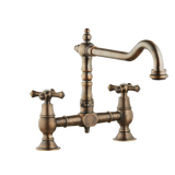 Brunel - Old English Bridge Kitchen Sink Mixer - Metal Levers